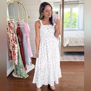 Floral White Summer Dress